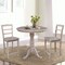 International Concepts Round 36 in Rd Extend Dining Table 34.9 inH, 2 Madrid Stools, Gray Taupe, 36 W, 48 L, 34.9 in H, Wood K09-36RXT-S402-2 - alternate 2